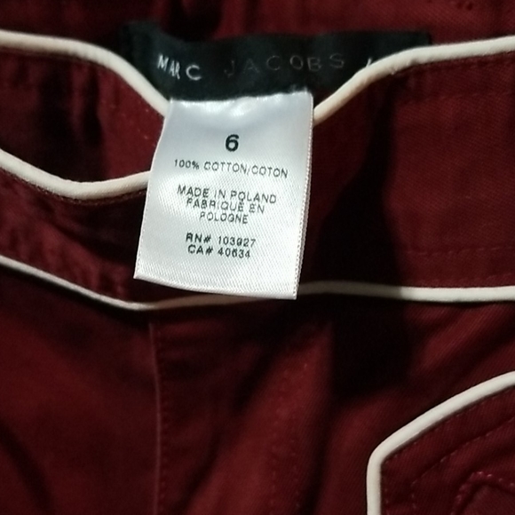 Marc Jacobs RN 103927 size 6 burgundy pants - Picture 8 of 14